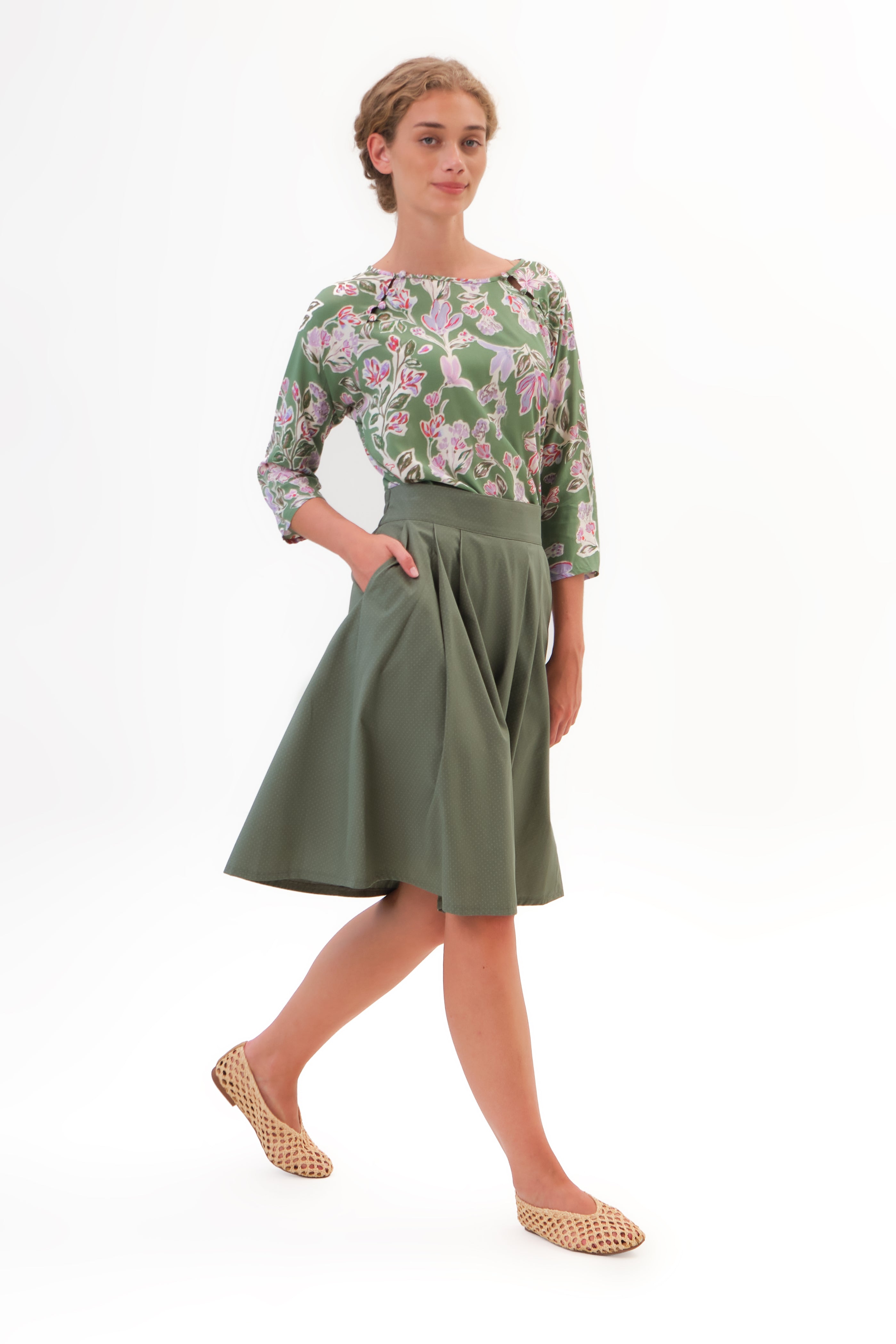 Damen Baumwollrock Rosa