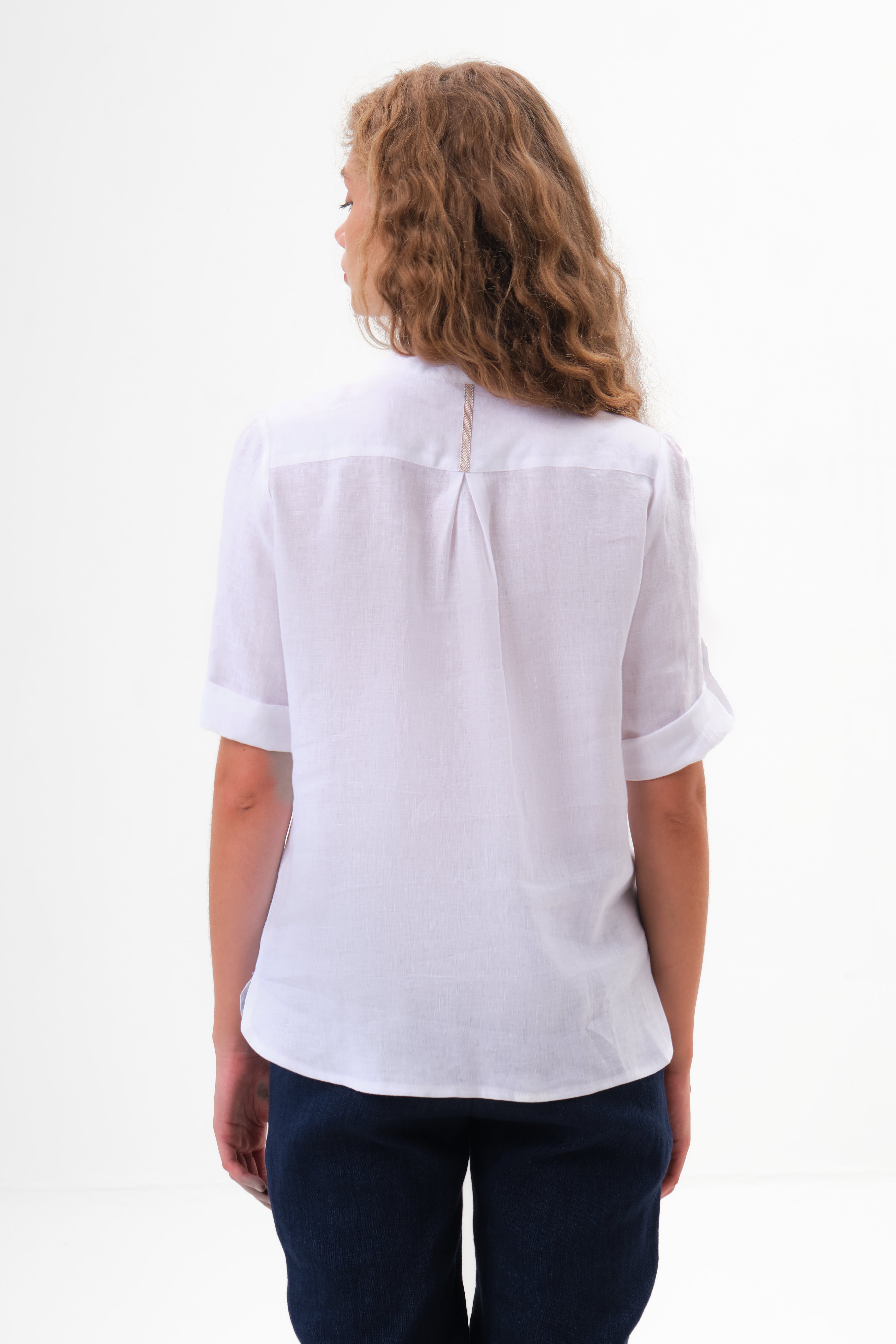 Damen Leinenbluse Balthild