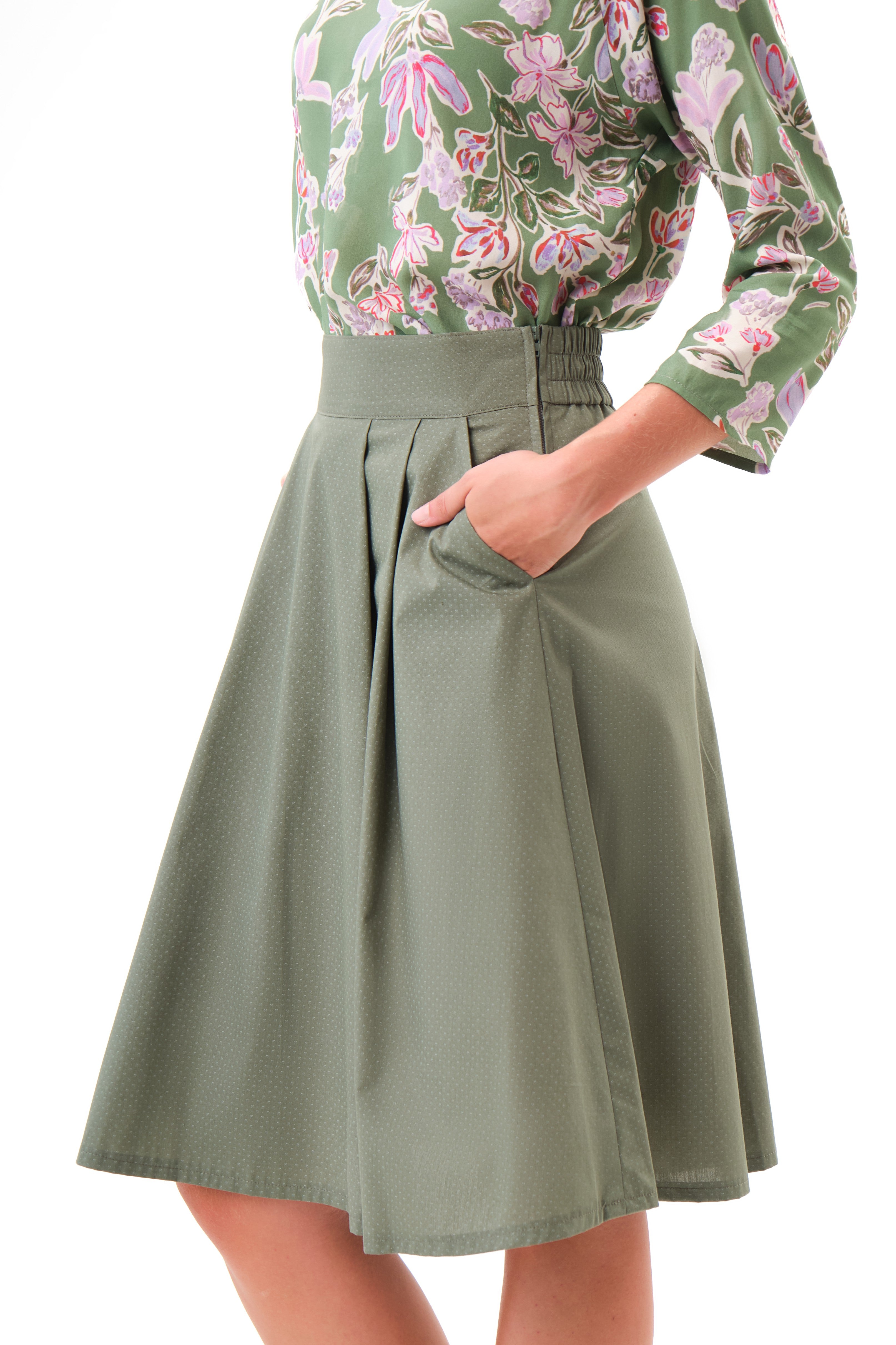 Damen Baumwollrock Rosa