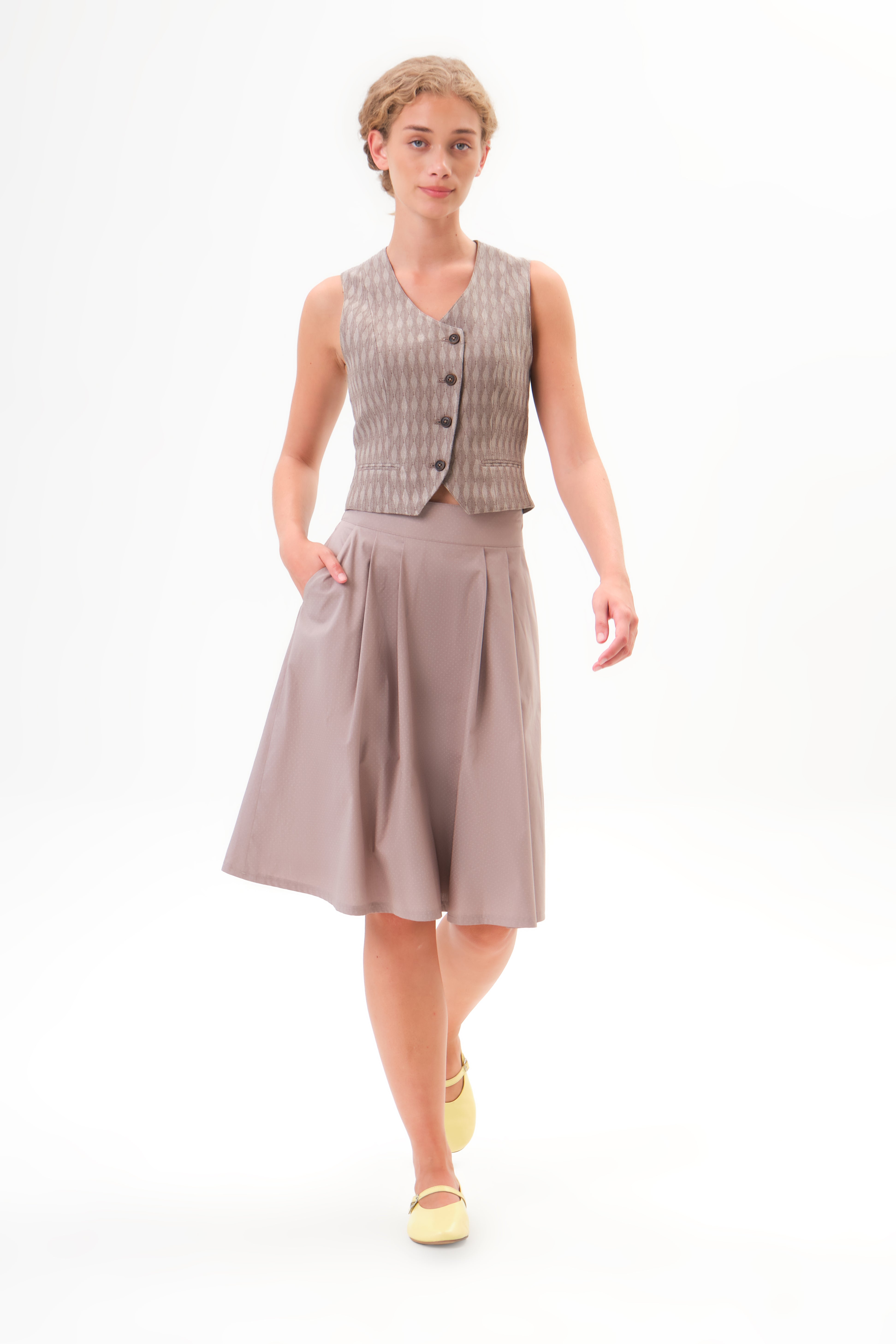 Ladies Cotton Skirt Rosa